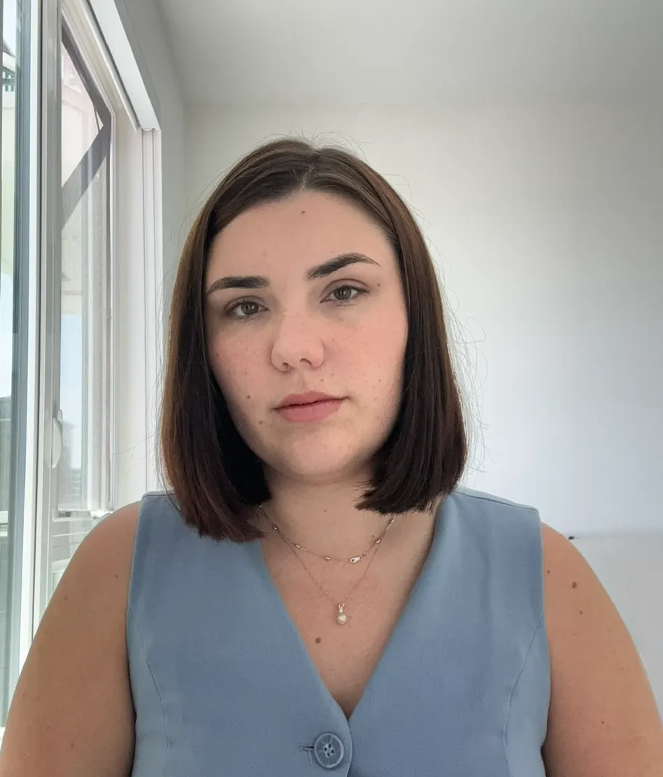 Portrait of Sofiia Blazhko, co-founder of Decode Nation
